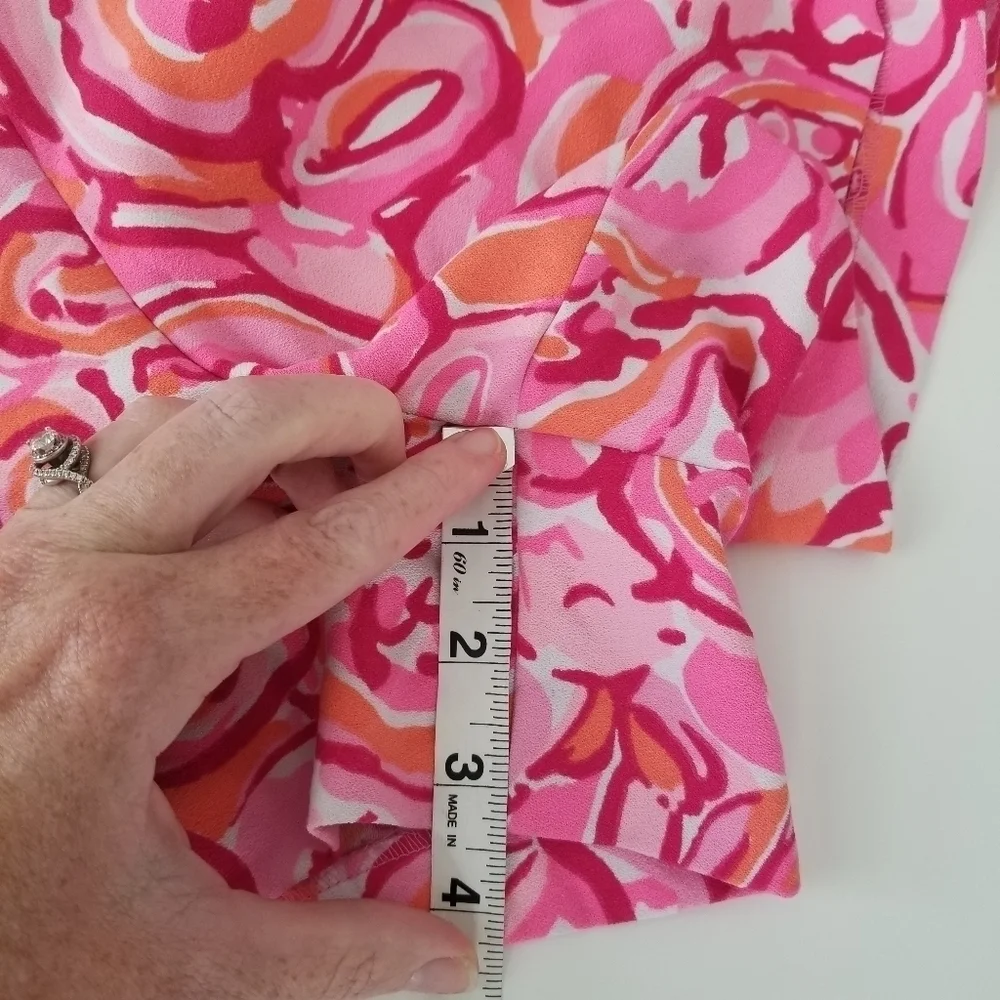 Lilly Pulitzer Ivy Short Pink Pout Mango Print Size 2 Floral Paisley